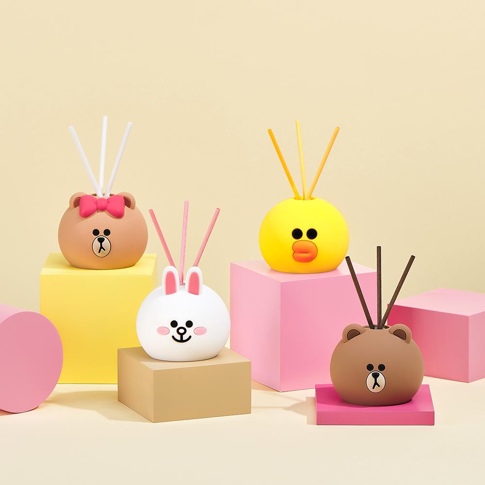 Line Friends Character Face Diffuser (50ml) Brown (Pure Cotton)