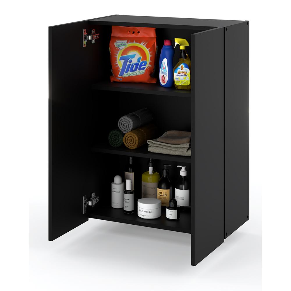 Black Wall-Hung Bathroom Cabinet 60 CM Bathroom Column Bathroom Furniture