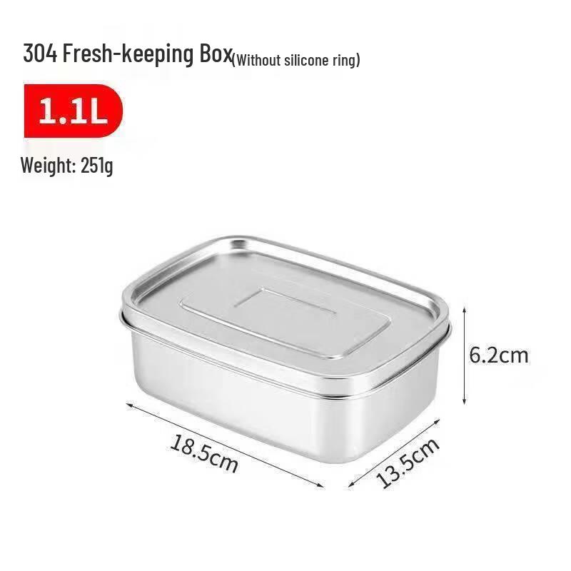 

Sikezhuo 304 Stainless Steel Leak-Proof Bento Box 1.1L