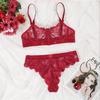 Neues modisches Spitzen-Push-Up-BH- und Low-Waist-Höschen-Set, sexy Dessous-Set
