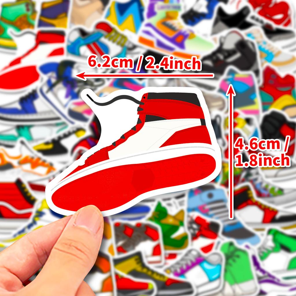 50 Sneaker-Aufkleber Trendige Coole Sneaker Graffiti-Aufkleber Skateboard Elektroauto