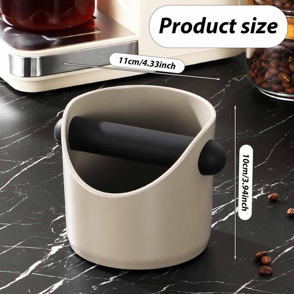 Coffee Knock Box Espresso Grounds Noise Reduction Nonslip Base Organizer Removable Rod