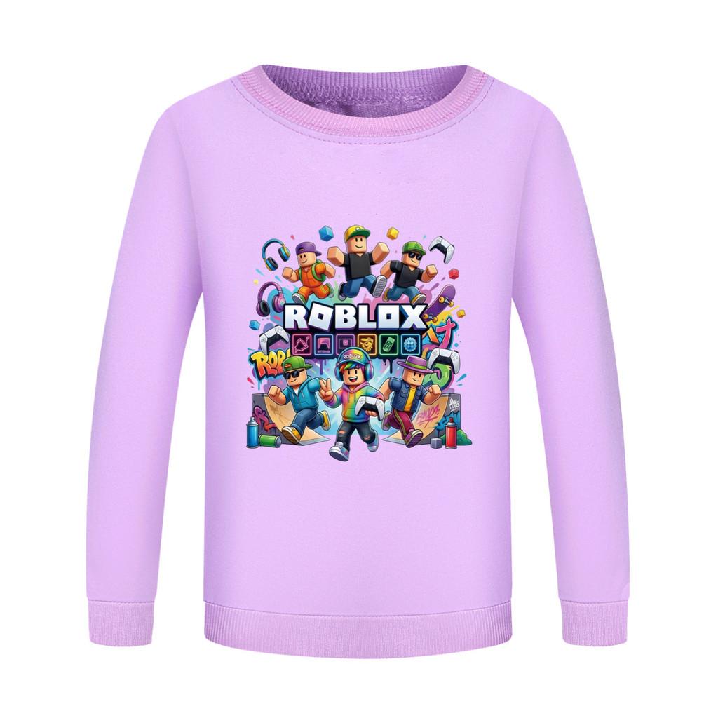 5573 Boys Girls Roblox Game Printed Round Neck Long Sleeves Sweatshirt Top