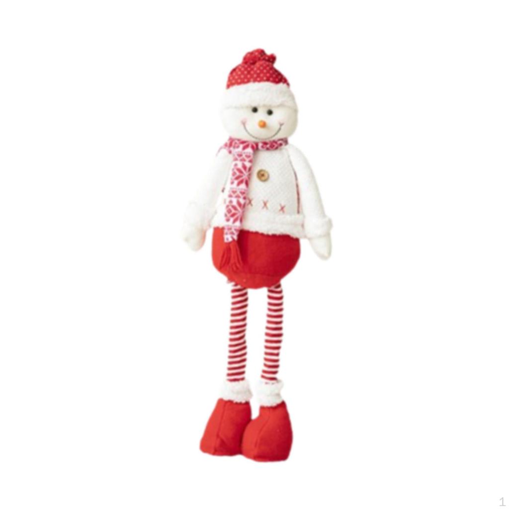 Christmas Decoration Doll Ornament Retractable Legs Cute Xmas Decor Sculpture for Office