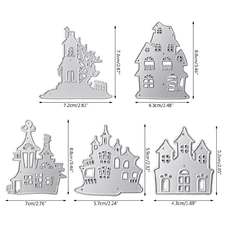 תבניות חיתוך טירה לחג המולד תבניות הבלטה בית חג המולד תבנית סכין