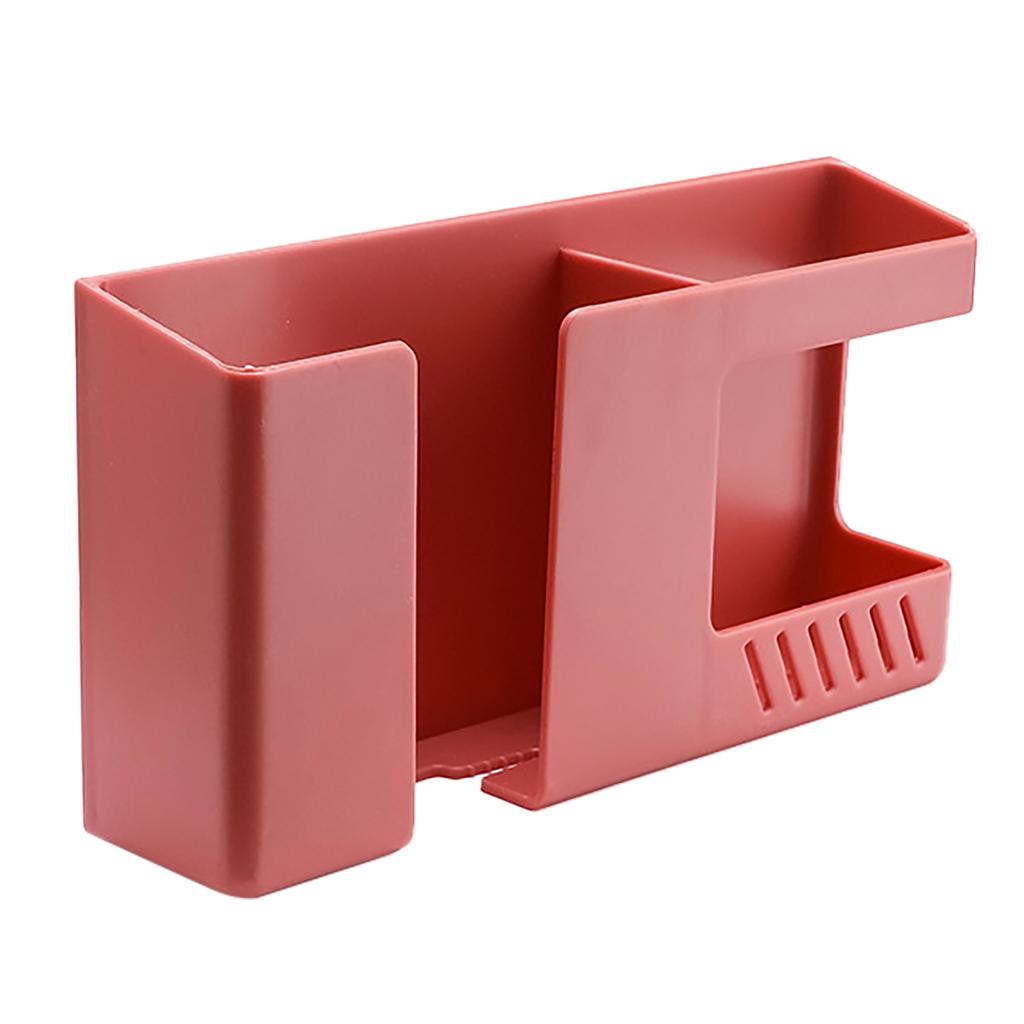 Wandmontage Organizer Robustes ABS Kabelschlitz Einfach Stilvoll Einfach zu Installieren Wandfernbedienungshalter für Schlafzimmer Wohnzimmer Rot