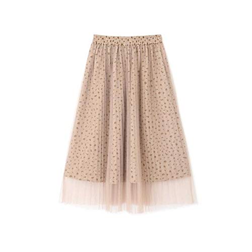 Jill by Jill Stuart Women's Pleated Tulle Floral Skirt, Leopard Print, 125-9220026, Japan, Free Size