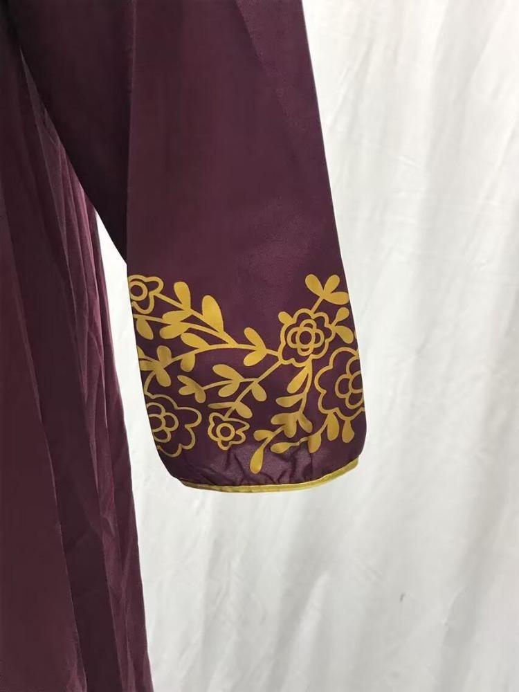 Spring Casual Ethnic Style Long Dress European American Inspired Print Middle Eastern