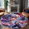 1pc Uzui Tengen Carpet, Round Rug, Comfortable, Suitable for Entryways, Living Rooms, Office, And Bedrooms, Christmas Decoration