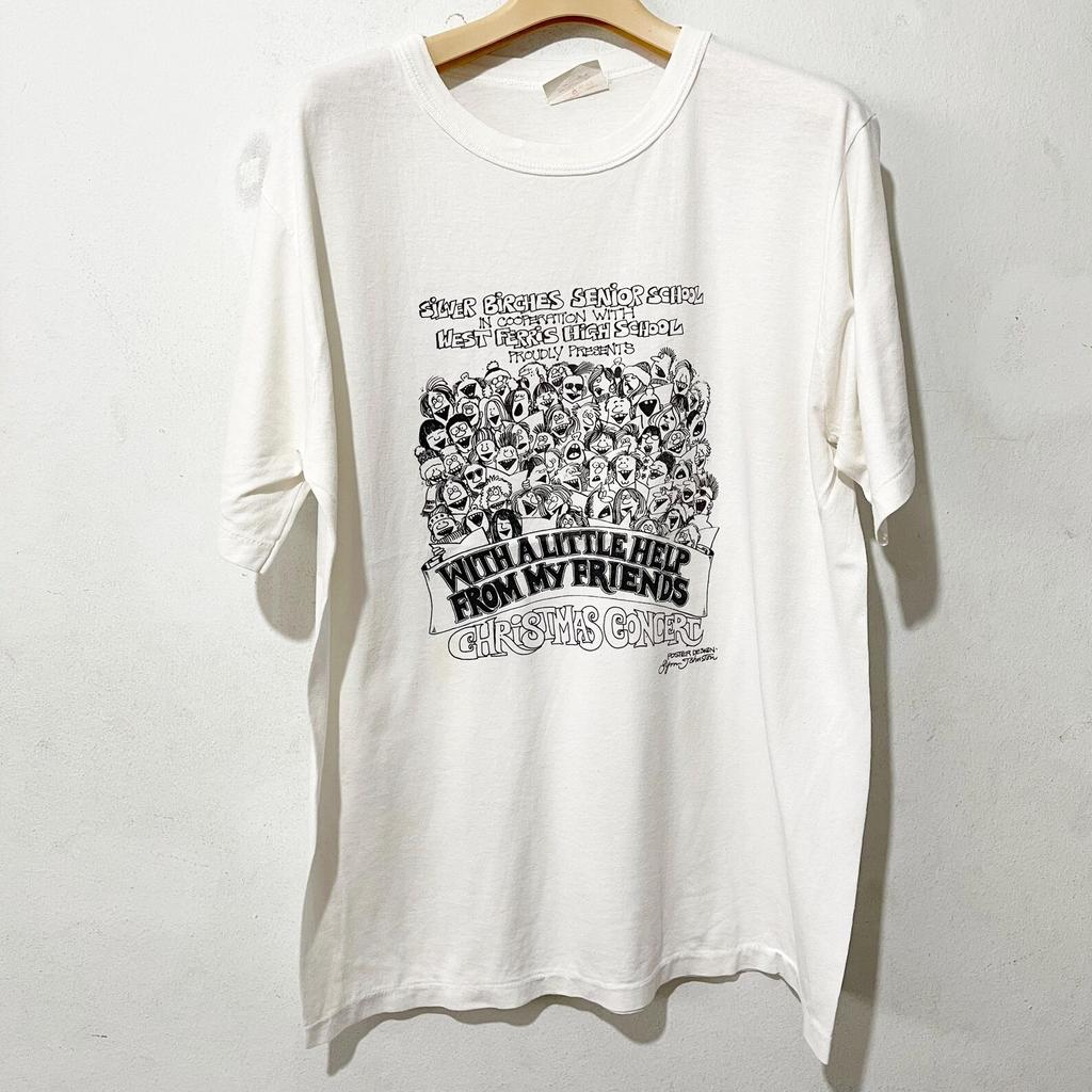 Vintage 90er Jahre Mit ein wenig Hilfe von meinen Freunden Weihnachtskonzert T-Shirt Größe L
