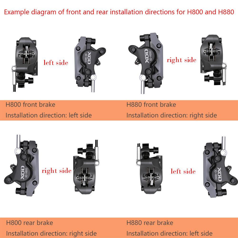 XOD XD-H800 / XD-H880 Hidrauliniai diskiniai stabdžiai elektriniams paspirtukams ir e-dviratiams, – Suderinami su KuKirin G2 G2MAX G3PRO G4 G5