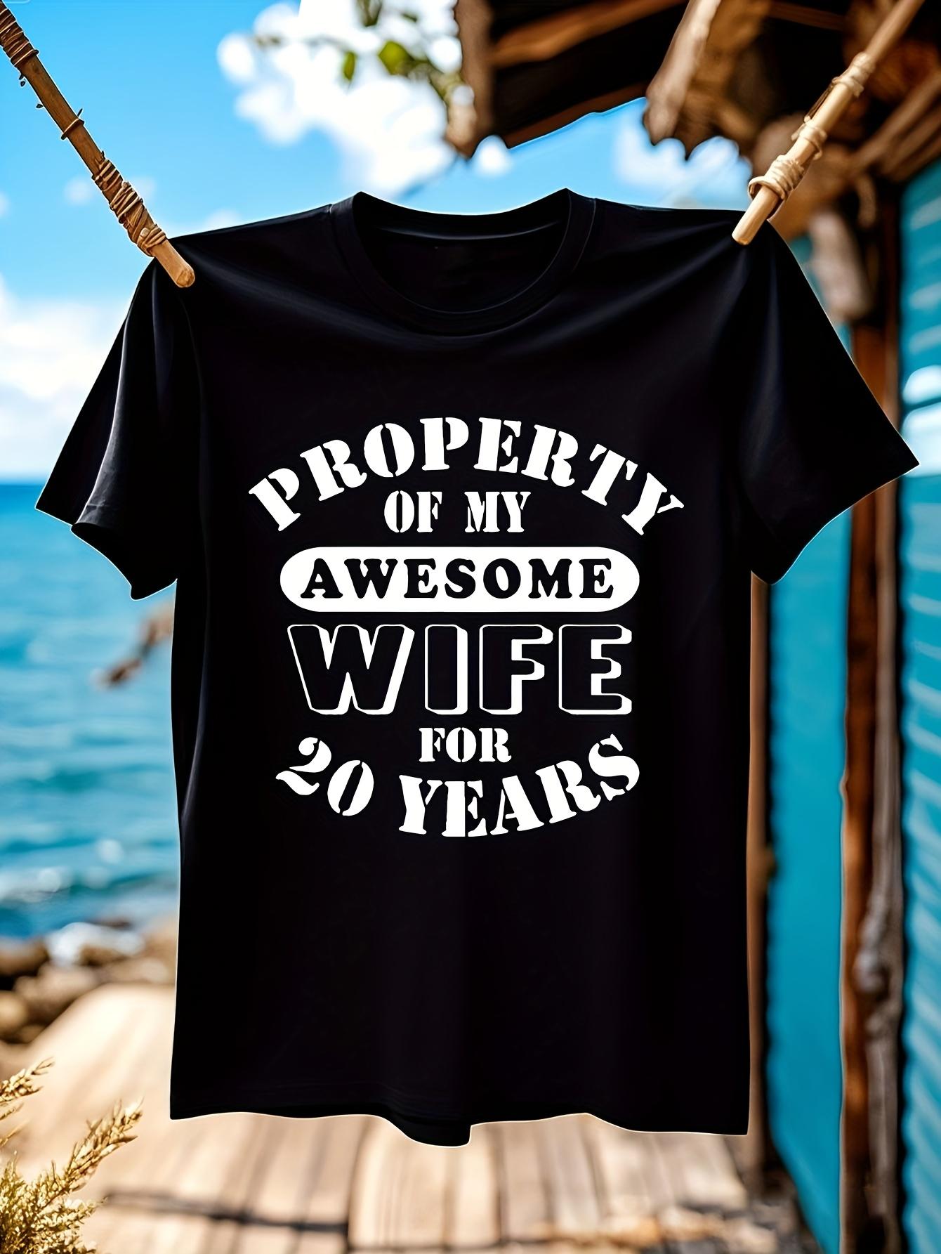 My Awesome Wife Funny Tshirt Funny 20th Wedding Anniversa... XXL