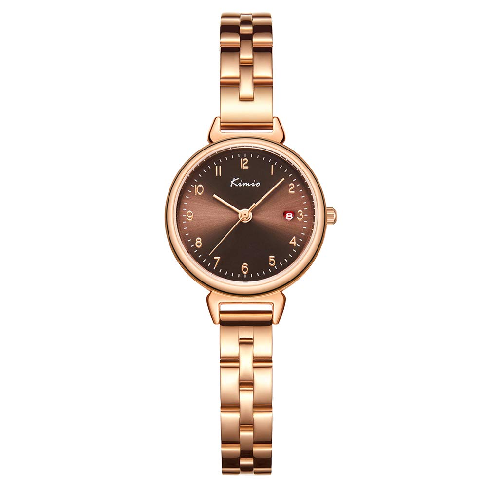 

Kimio K6380 Women s Watch Date Display Stainless Steel Mesh Waterproof Watch Thin Quartz Digital Display Watch Metal Simple Watch for Women Stylish