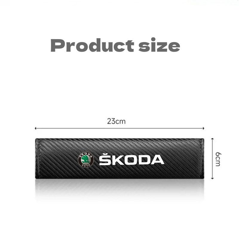 ABC3  2Pcs Car Seat Belt Cover Shoulder Protector Cushion Pad for Skoda Octavia 2 3 Fabia Superb Rapid Kodiaq Karoq Auto Accessories