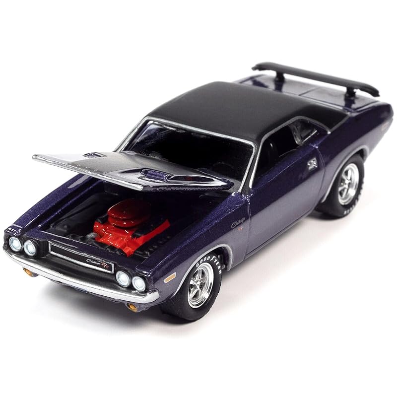 Johnny Lightning 1/64 dodge challenger R/T 1970 USPS purple Dodge Challenger mini car [product]