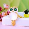 Owl Crystal Keyring Charm Pendant Handbag Purse Bag for Key Ring Chain Keychain
