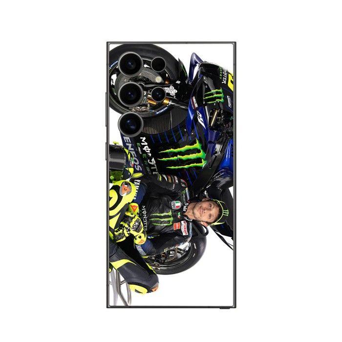 Cover Samsung Galaxy S25 Ultra Motociclo Valentino Rossi Portogallo Monster Energy Yamaha Maniacase nero