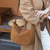 Soft Suede Cowhide Women's Diagal Shoulder Bag Luxury Designer  Women's High-quality Pillow Bag Autumn and Winter