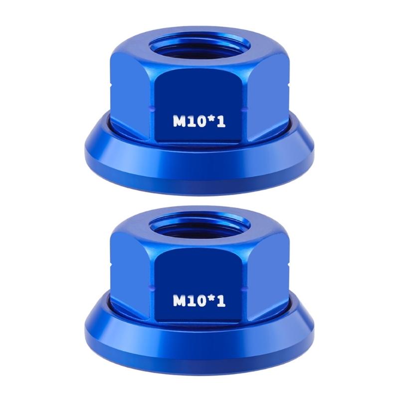 Aluminum Alloys Bike Bike Wheel Axles Nut Bolt Flanges Before Rear Wheel Lock Screw for Fixed Gear Mountain Bike синий