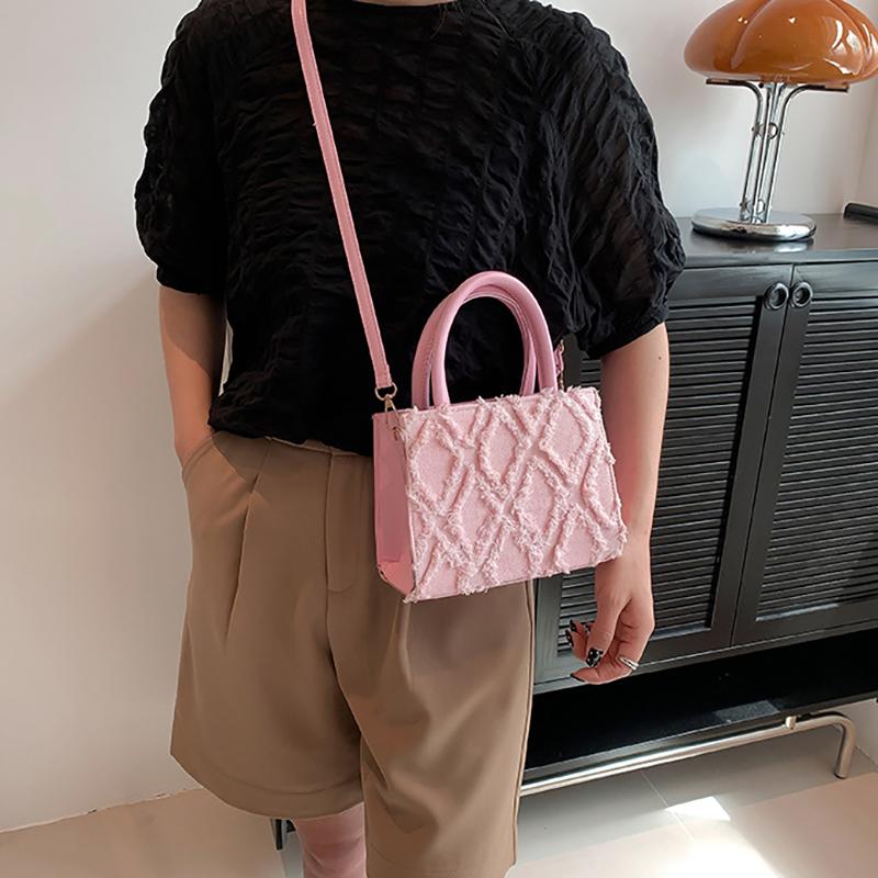 Summer New Fashion Simple Small Square Bag Retro Handbag Casual Crossbody Bag Popular Bag for Women