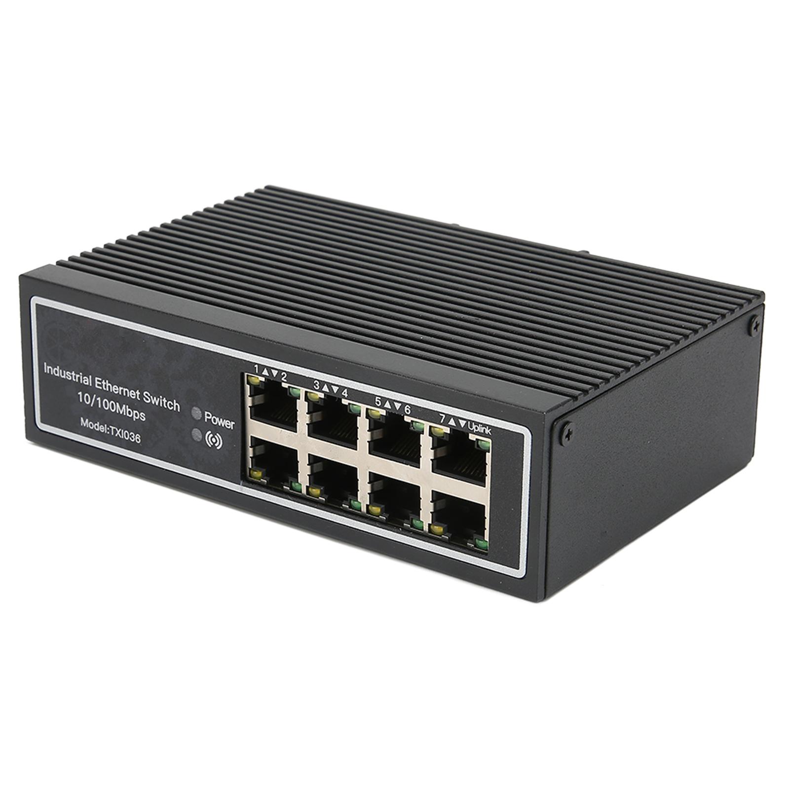 

Комутатор Ethernet 8 портів -40 градусів Цельсія до 85 градусів Цельсія 10100 Мбіт/с 1,5 Вт Порти RJ45 Настільні комп ютерні аксесуари DC9V до