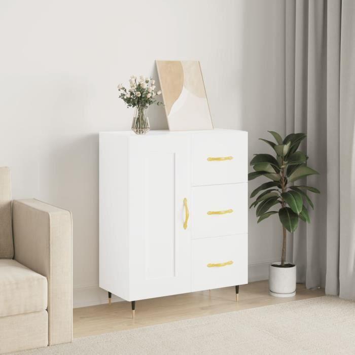 VidaXL Buffet blanc 69,5x34x90 cm bois d'ingénierie 830236