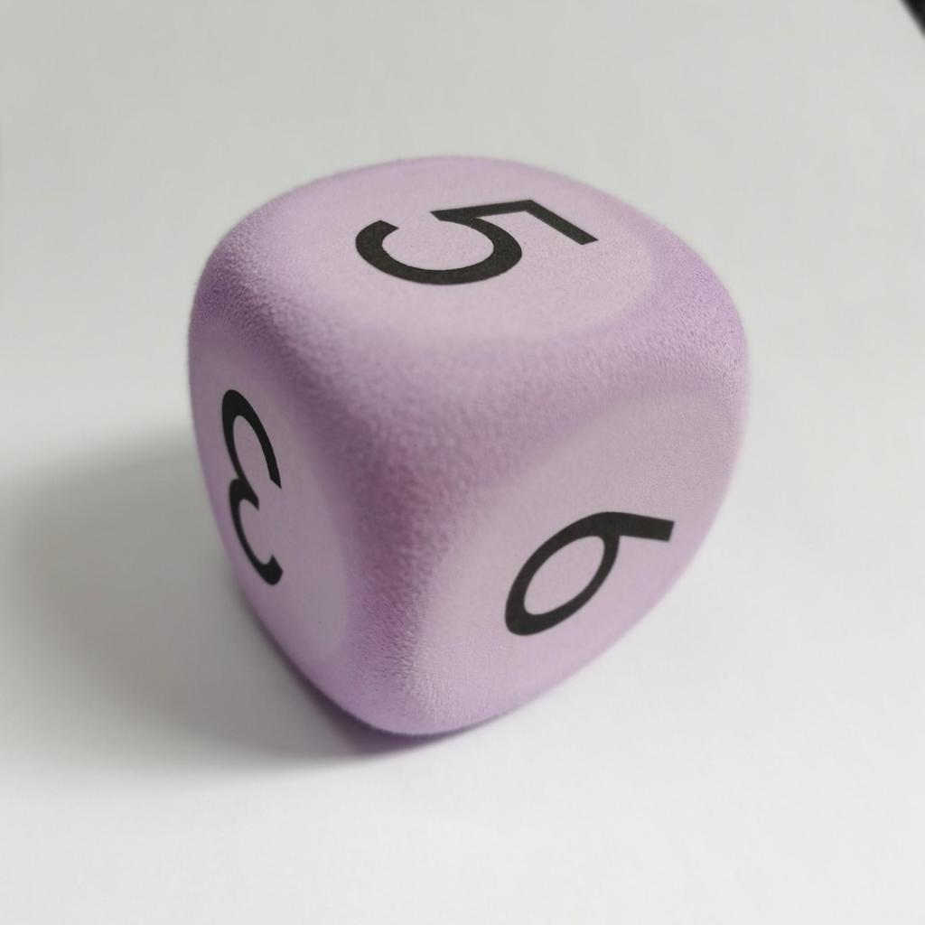 8cm EVA Rounded Corner Foam Dice - Six-Sided, 3.8cm Square