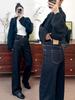 High-Waisted Slim Wide-Leg Stretchy Jeans, Tencel Lyocell, Fade-Resistant Casual Denim, Spring/Summer 2026 Collection
