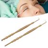 2pcs Eyelash Lift Tool Bamboo Joint Shape Handle Double Head Lash Perm Tool with Comb for Perming Eyelashes