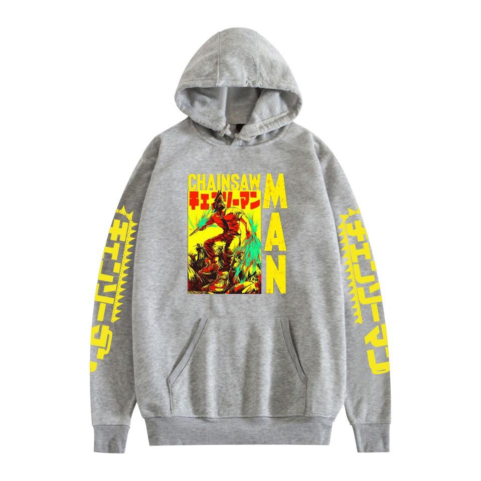 Chainsaw Man Anime Hoodies Autumn Long Sleeve Unisex Cartoon Pullovers Streetwear Graphic Clothes Sweatshirt