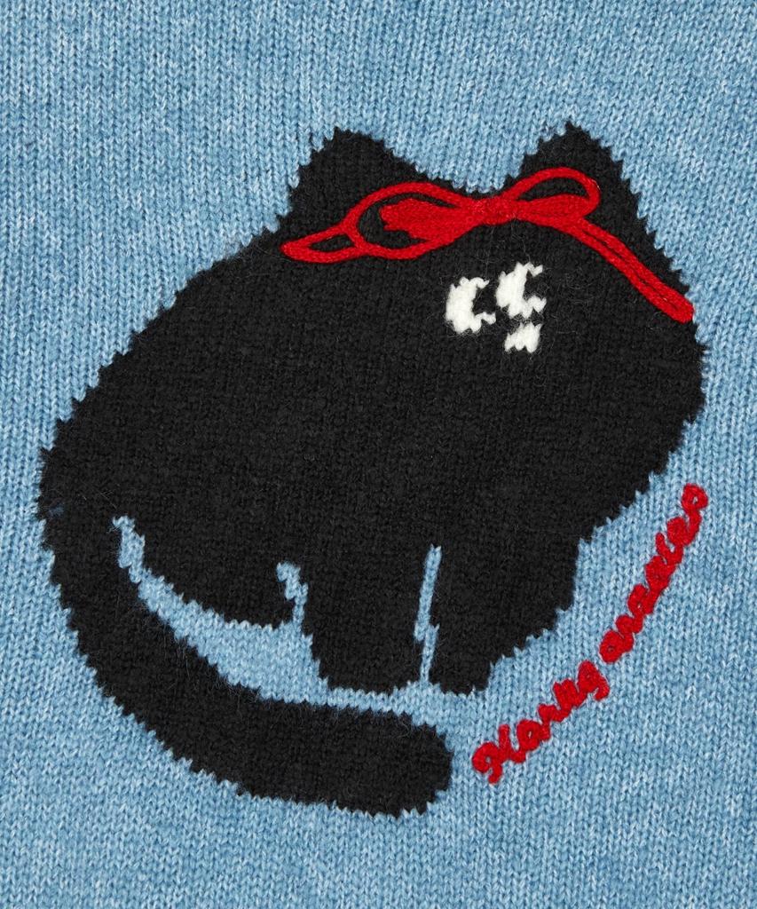 MARK GONZALES Women'S Neko Graphic Knit - Blue