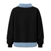 Women's Casual Color Long Sleeve Loose Fit Pullover Sweatshirt for Daily Wear