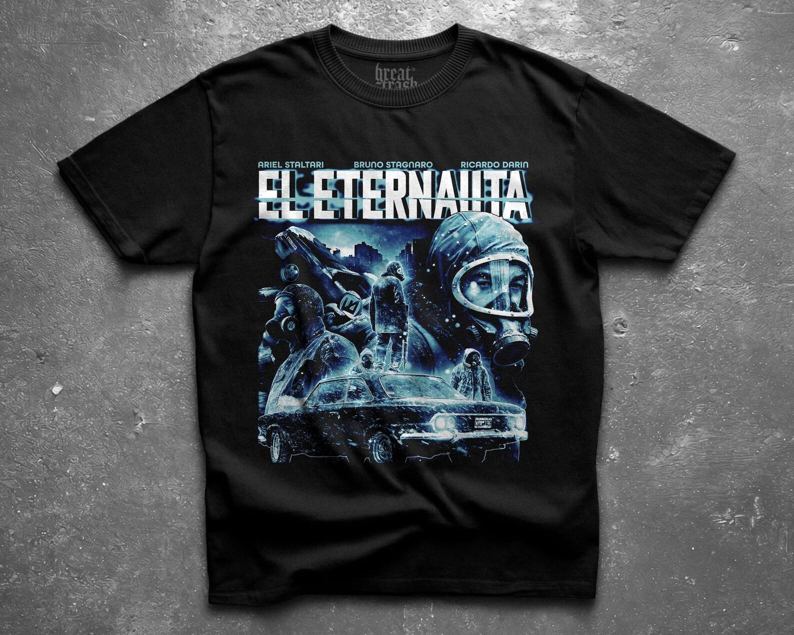 The Eternaut T-Shirt, Argentine Sci-Fi Graphic Tee, Retro Post Apocalyptic Shirt, Cult Comic Inspired Horror Movie Style Tee XL