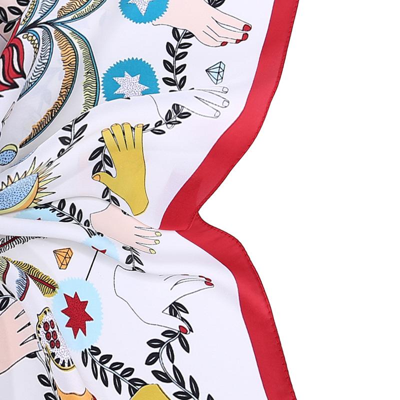 Luxury Brand Women square 100% Silk Scarf Beach Hijab Headband Shawls and Wraps Female Foulard Echarpe Designer Bandana