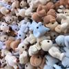 1Pc Forest Family Animal Figure Rabbit Bear Dog Flocked Shaggy Figurine Animal Model Toy For Kid Factory Defects