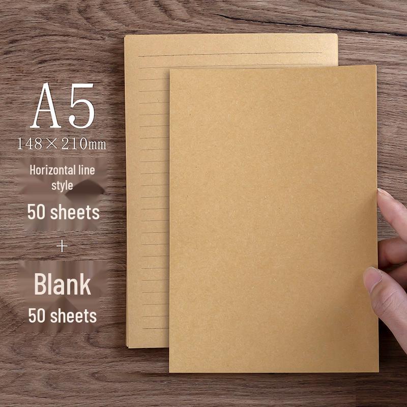 Vintage Wave Love Letter Set - 200 Sheets & Envelopes In Retro Kraft Paper Style