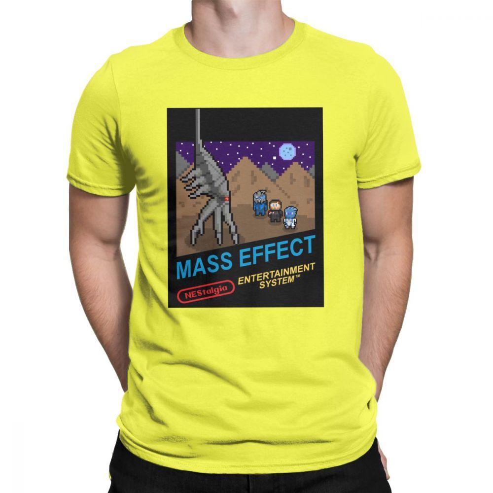 NEStalgia Mass Effect T Shirts  Men  Vintage  Tee Shirt Crew Neck  TShirts Printing Clothing New Arrival