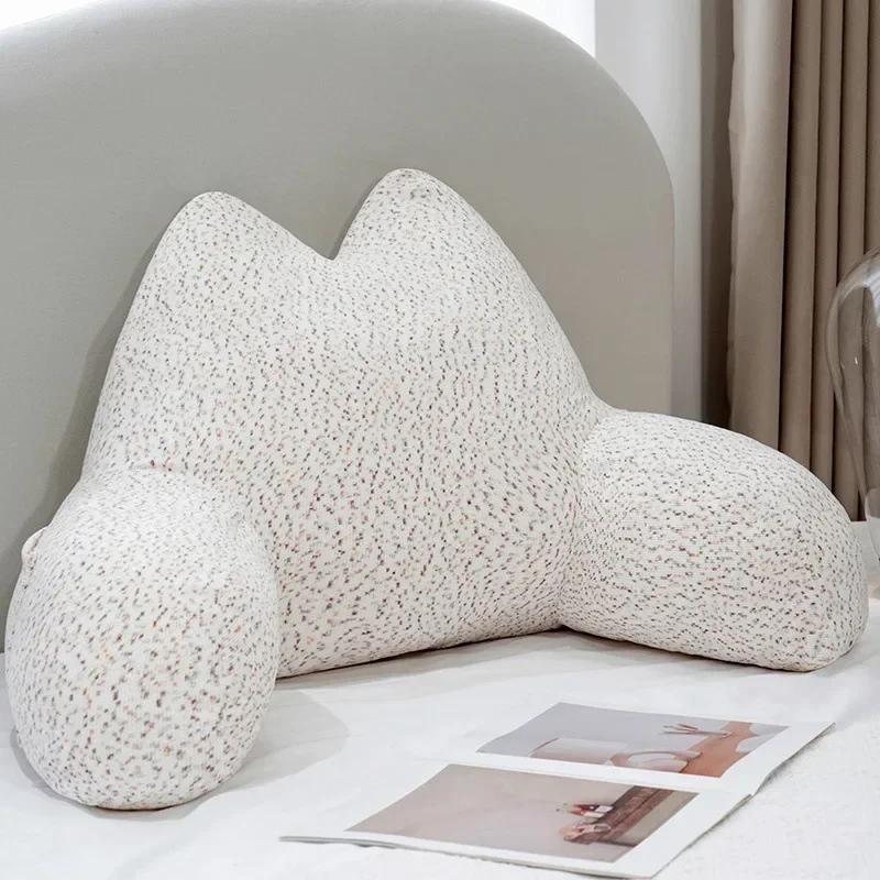 Solid Color Simple Plush Backrest Can Be Disassembled and Washed Home Sofa Protect The Waist Soft Cushion Large Size Pillow