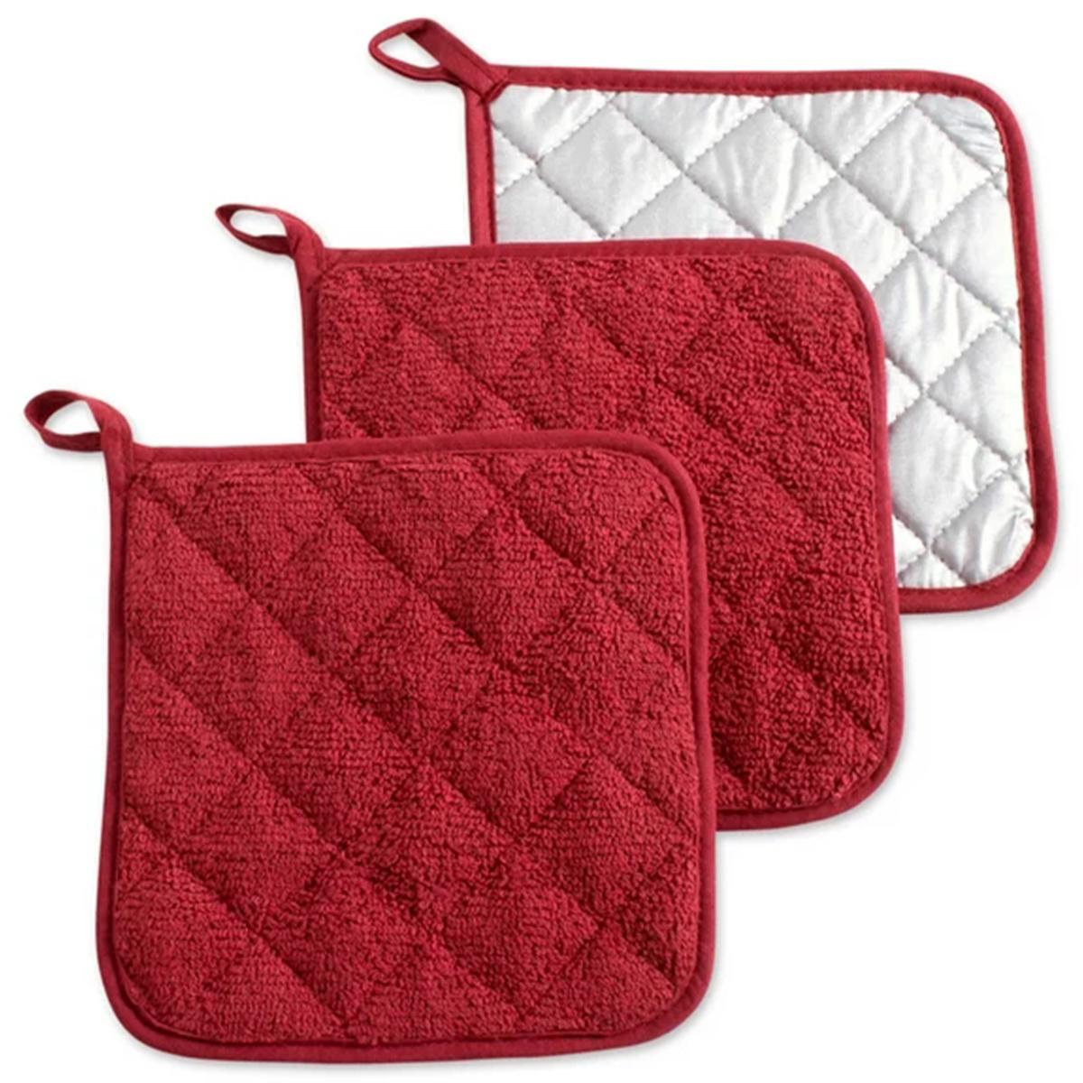 

3Pc Pot Holders Heat Resistant Potholders Cotton Hot Pot Pad Firm Grip Pot Holders Dining Table Mat Pot Holders Set Kitchen Tool
