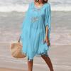 Cross-border Holiday Crochet Patchwork Tassel Beach Skirt and Sun Protection Cardigan Cover-up