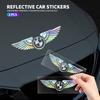 BZU1 New Reflective Colorful Angel Wings Laser Car Logo Stickers For Performance M E46 E90 F20 E39 E91 E87 E60 E93 F10 X3 E83 E61