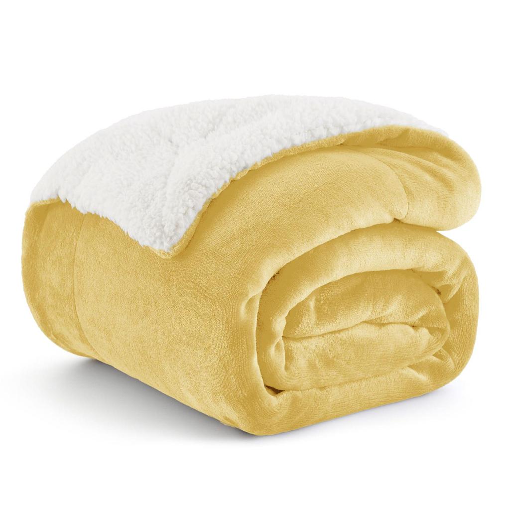Double-Sided Plush Flannel Fleece Blanket - Ultra-Fine, All-Season Throw for Bed, Sofa, Travel, or Camping