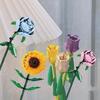 Rose Sunflower Tulip Building Blocks Toy Kids Gift Simulate Flowers Decor