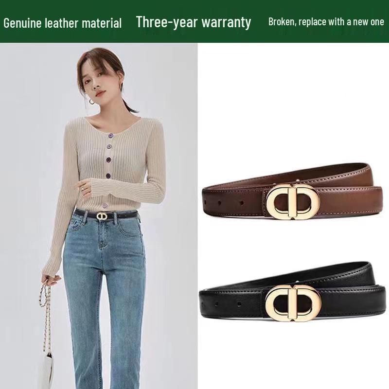 

Женский коричневый ремень из натуральной кожи: Мода Лето 2022, Универсально для юбок и джинсов. 110 cm кофейный