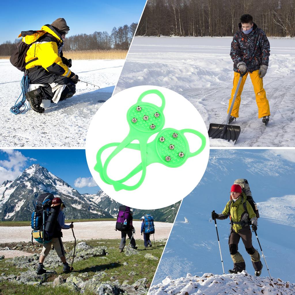 1pairCelsiusset Anti Skid 5 Teeth Crampons Strong Grip   5 Teeth Winter Climbing Shoes Cover