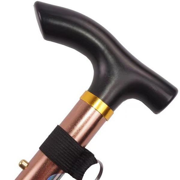 Verstellbarer Aluminium-Trekkingstock: Teleskopisch, Faltbar, Rutschfest, 5-teiliger Wanderstock für ältere Menschen