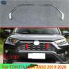 2pcs ABS Chromed Car Front Grill Grille Decorative Cover Trim Strips For Toyota RAV4 XA50     Car Styling Decals