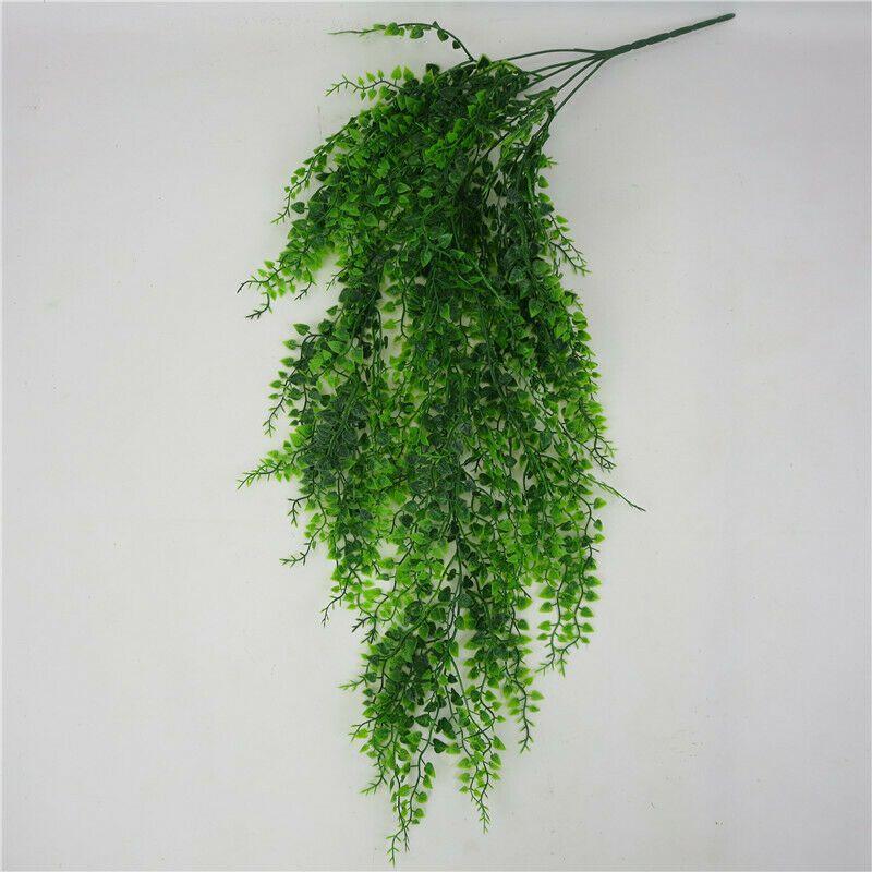 Pure Natural Style Hanging Fake Macrame Fern Succulent Artificial Greenery