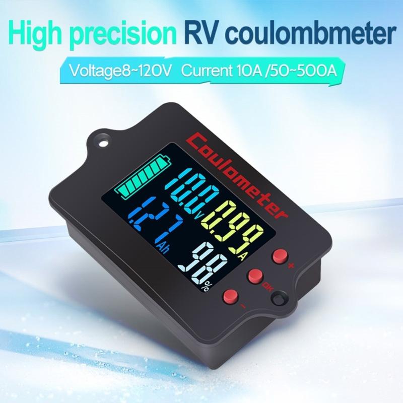 High Precised 36V 24V Battery Counter Coulombmeter with USB Power Cable for Accurate Voltage and Current Readings