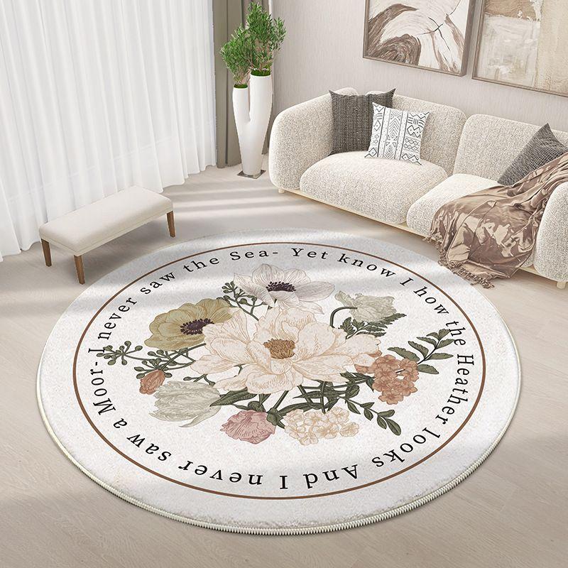 

Простой французский гостиная круглый ковер спальня диван чайный столик ковер прикроватный коврик для ног дрейфующий оконный коврик для туалетного столика дома 120*120cm